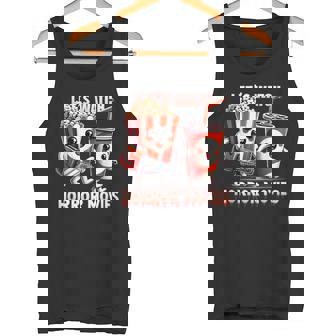 不気味なハロウィン映画愛好家 ホラー映画を見よう タンクトップ - Kawaiitshirt