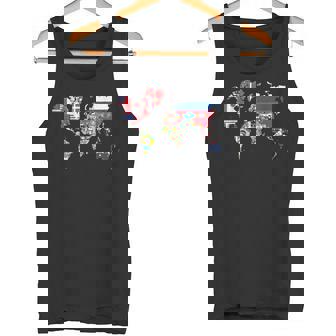 世界地図 国旗 アトラス タンクトップ - Kawaiitshirt