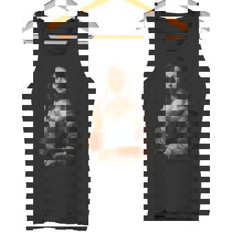 中指軽量グラフィックのモナリザ タンクトップ - Kawaiitshirt