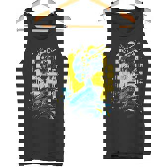 京の花、芸者イラスト サイバーパンク風 タンクトップ - Kawaiitshirt