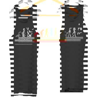 人類進化 バドミントンデザイン タンクトップ - Kawaiitshirt