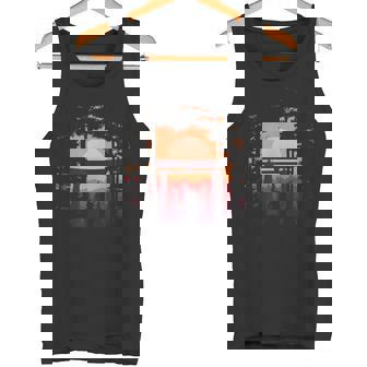 伝統的な日本の侍 日没と鳥居 タンクトップ - Kawaiitshirt