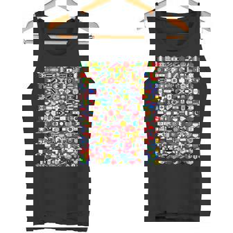 六角形の世界旗、国旗tシャツ タンクトップ - Kawaiitshirt