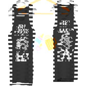 初めての父の日 ビール ミルク 新しいお父さん お父さん 若い親 タンクトップ - Kawaiitshirt