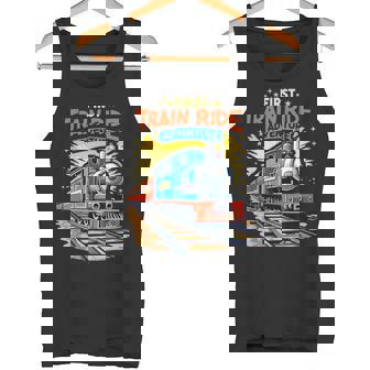 初電車 乗る 鉄道 アドベンチャー 風景 旅行 メモリーギア タンクトップ - Kawaiitshirt