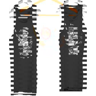 剣道ファイター 猫 面白 日本格闘技・猫好き タンクトップ - Kawaiitshirt