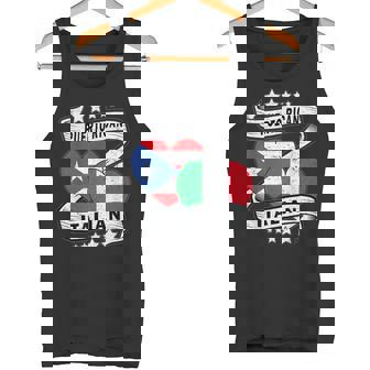 半分イタリア半分プエルトリコの国旗 ハート イタリア プエルトリコ タンクトップ - Kawaiitshirt