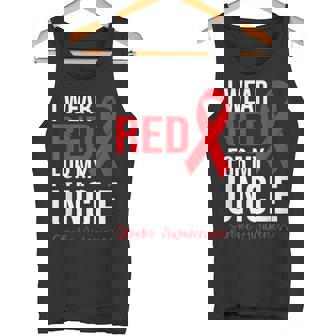 叔父さんの脳卒中啓発のために赤を着ています タンクトップ - Kawaiitshirt