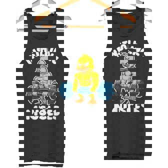 取り付け 筋肉 アヒル ウェイトリフティング フィットネス ジム 男の子 男性 タンクトップ - Kawaiitshirt