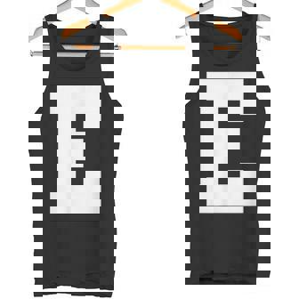 大文字 E アルファベット モノグラム イニシャル タンクトップ - Kawaiitshirt