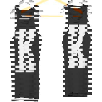 大文字 K アルファベットモノグラム イニシャル タンクトップ - Kawaiitshirt