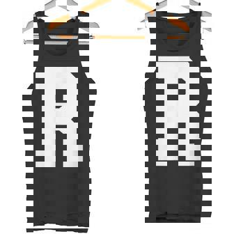 大文字 R アルファベット モノグラム イニシャル タンクトップ - Kawaiitshirt