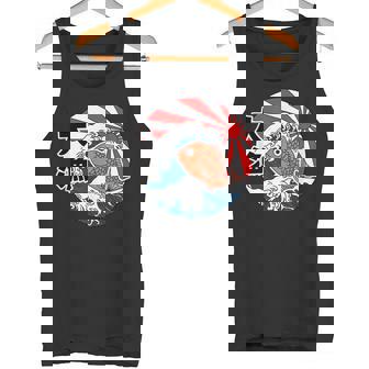 大漁旗 魚 鯛 旗 イラスト 波 ソーラン節 かわいい おもしろ おしゃれ タンクトップ - Kawaiitshirt
