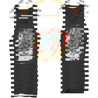 大胆でクールな外観の素晴らしい日本のドラゴン。 タンクトップ - Kawaiitshirt
