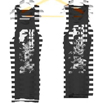 太極拳武術の陰陽を演じるかわいい猫 タンクトップ - Kawaiitshirt