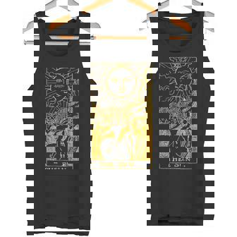 太陽ゴールドタロットカードtシャツ タンクトップ - Kawaiitshirt