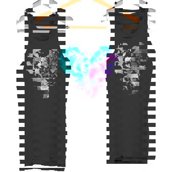 宇宙 ウーパールートル かわいいウーパールーパー ハート 水彩 ウーパールーパー タンクトップ - Kawaiitshirt