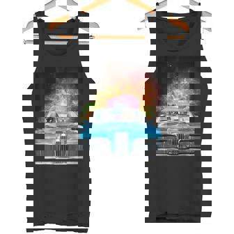 宇宙 銀河 猫 運転 車 タンクトップ - Kawaiitshirt