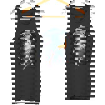 宇宙猫 面白い宇宙猫銀河ufoエイリアンアブダクション タンクトップ - Kawaiitshirt