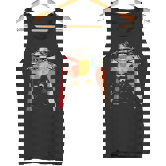 宇宙船 宇宙人 猫 Ufo 黒猫 面白い タンクトップ - Kawaiitshirt