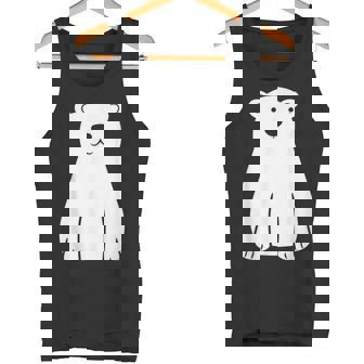 小さなシロクマ かわいいミニマリスト シンプルなシロクマ タンクトップ - Kawaiitshirt