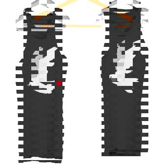 平和への愛を込めた白い鳩 タンクトップ - Kawaiitshirt