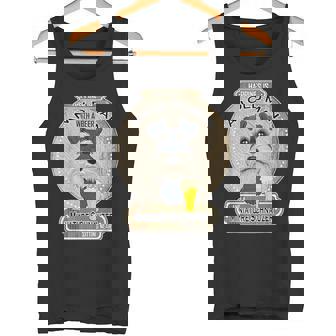 幸せはビールを持った老人にある ミニチュア・シュナウザー タンクトップ - Kawaiitshirt