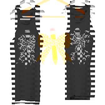 弓鉛筆 ヒョウ柄 初日 新学期 タンクトップ - Kawaiitshirt
