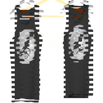 恐竜 ダイナソー 面白いtシャツ ティラノサウルス 月と自転車 サイクリング アート メンズ 子供 おもしろ 服 ネタ タンクトップ - Kawaiitshirt