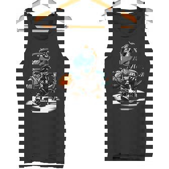 恐竜 バスケットボール T-Rex スポーツプレーヤー コーチ 面白い 男の子向け タンクトップ - Kawaiitshirt
