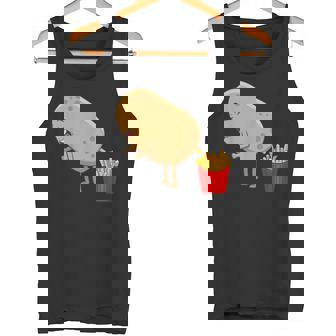 愉快なフライドポテト食べ物デザイン 男女兼用 タンクトップ - Kawaiitshirt