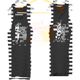 愛しすぎて大好きすぎる。 お花の冠 タンクトップ - Kawaiitshirt