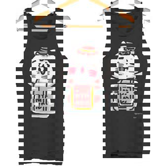 愛しすぎて大好きすぎる。ペアデザインにゃんこジャム ダークカラー タンクトップ - Kawaiitshirt