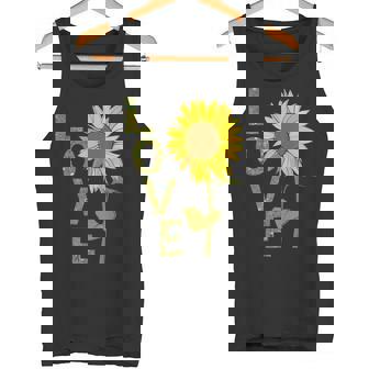 愛の大きなひまわりを作る庭師 タンクトップ - Kawaiitshirt