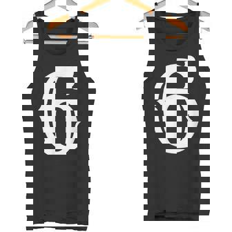 数字 6 インチ 白 大 太字 アメリカ 西部 スタイル フォント タンクトップ - Kawaiitshirt