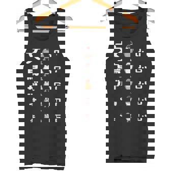 文鳥がすき 視力検査 ペット好き 桜文鳥 サクラブンチョウ 白文鳥 おもしろ 文鳥 文鳥好き タンクトップ - Kawaiitshirt