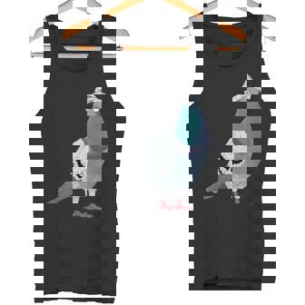 新聞帽子をかぶった鳩 タンクトップ - Kawaiitshirt