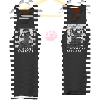 日本 カワサキ 富士山 旗 タンクトップ - Kawaiitshirt