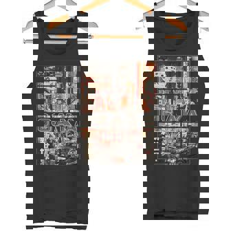 日本 大阪 ヴェイパーウェイヴ 日本語 レトロ な雰囲気 美学 タンクトップ - Kawaiitshirt