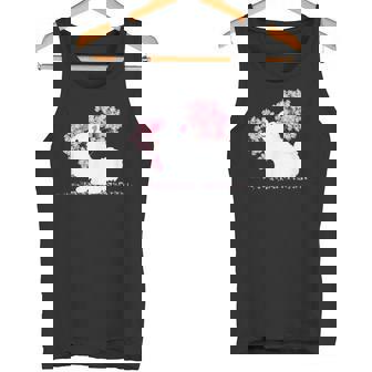 日本のかわいいさくら 桜 ジャパニーズスピッツ犬 タンクトップ - Kawaiitshirt