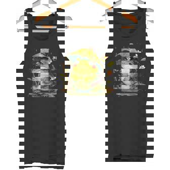 日本のかわいいコテージコアフロッグ 不機嫌な日本のカエル タンクトップ - Kawaiitshirt