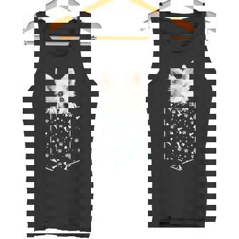 日本のスピッツ犬ポケット犬顔ペット愛好家 タンクトップ - Kawaiitshirt