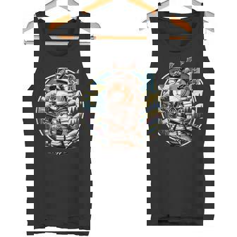 日本の侍カピバラのタトゥー、かわいい忍者カピバラ タンクトップ - Kawaiitshirt