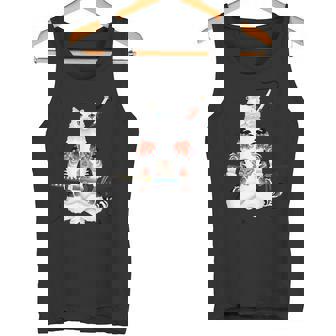 日本の侍猫刀忍者 ヤクザタトゥー タンクトップ - Kawaiitshirt