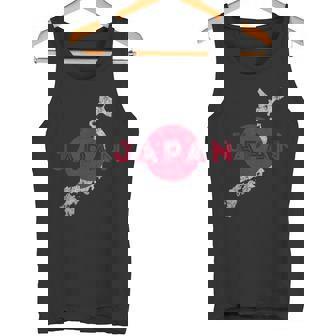 日本の地図と旗 日本のお土産 タンクトップ - Kawaiitshirt