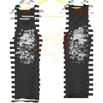 日本の桜 ピンク 桜 富士山 自然 アート タンクトップ - Kawaiitshirt