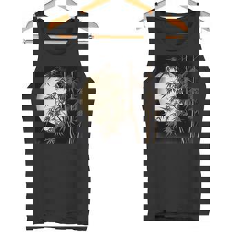 日本の竹と月 長袖tシャツ タンクトップ - Kawaiitshirt