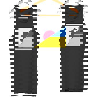 日本ウクライナ国旗日本語ウクライナサポートスタンド付き タンクトップ - Kawaiitshirt