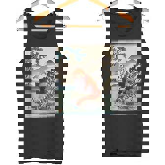 日本美術 レッサーパンダ 京斎 ヴィンテージ 日本 作品 タンクトップ - Kawaiitshirt