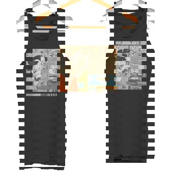 日本美術 桜猫と寿司 タンクトップ - Kawaiitshirt